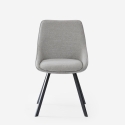 Silla giratoria de tela para salón-comedor de diseño moderno Navya Stock
