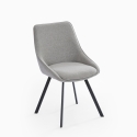 Silla giratoria de tela para salón-comedor de diseño moderno Navya Elección