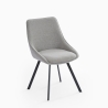 Silla giratoria de tela para salón-comedor de diseño moderno Navya Elección