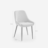 Silla acolchada moderna de terciopelo para cocina y salón-comedor Jarva 