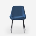 Silla acolchada moderna de terciopelo para cocina y salón-comedor Jarva Características