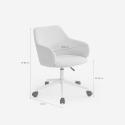 Silla giratoria de tela con reposabrazos para oficina y teletrabajo Kivri 