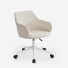 Silla giratoria de tela con reposabrazos para oficina y teletrabajo Kivri Descueto
