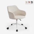Silla giratoria de tela con reposabrazos para oficina y teletrabajo Kivri Promoción