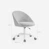 Silla de oficina giratoria de tela con altura ajustable Mikro Coste