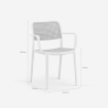 Silla de jardín y cocina de polipropileno con reposabrazos estilo vienés Varmi 