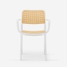 Silla de jardín y cocina de polipropileno con reposabrazos estilo vienés Varmi Descueto