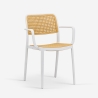 Silla de jardín y cocina de polipropileno con reposabrazos estilo vienés Varmi Catálogo