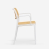 Silla de jardín y cocina de polipropileno con reposabrazos estilo vienés Varmi Stock