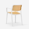 Silla de jardín y cocina de polipropileno con reposabrazos estilo vienés Varmi Elección