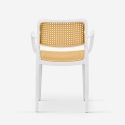 Silla de jardín y cocina de polipropileno con reposabrazos estilo vienés Varmi Modelo