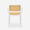 Silla de jardín y cocina de polipropileno con reposabrazos estilo vienés Varmi Modelo