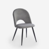 Silla moderna de terciopelo y acolchada para salón-comedor y cocina Zarda Características