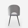 Silla moderna de terciopelo y acolchada para salón-comedor y cocina Zarda Precio