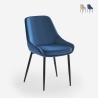 Silla acolchada moderna de terciopelo para cocina y salón-comedor Jarva Oferta