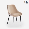 Silla acolchada moderna de terciopelo para cocina y salón-comedor Jarva Promoción