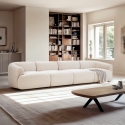 Sofá modular de diseño por módulos de 4 plazas de tela Yuna-4 Promoción