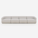 Sofá modular de diseño por módulos de 4 plazas de tela Yuna-4 Venta