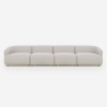 Sofá modular de diseño por módulos de 4 plazas de tela Yuna-4 Venta