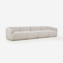 Sofá modular de diseño por módulos de 4 plazas de tela Yuna-4 Oferta