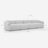 Sofá modular de diseño por módulos de 4 plazas de tela Yuna-4 Compra