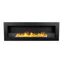 Chimenea de bioetanol de pared Siena 120 negra 120x40 Oferta