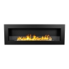 Chimenea de bioetanol de pared Siena 120 negra 120x40 Oferta