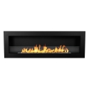 Chimenea de bioetanol empotrable en pared biocamino 120x40 Livorno 120 negro Oferta