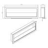 Chimenea de bioetanol empotrada en pared biocamino 120x40 Furore 120 Modelo