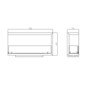 Biocamino de bioetanol empotrable angular 90x45 Sutri 90 