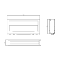 Biocamino de bioetanol empotrable bifacial 2 caras 90x40 Montefalco 90 Modelo