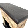 Chimenea de bioetanol de suelo efecto piedra artificial L105xP38xH100 Belluno Descueto