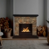 Chimenea de bioetanol de suelo efecto piedra artificial L105xP38xH100 Belluno Modelo