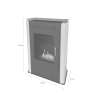 Chimenea de bioetanol de suelo L50 x 27 x H80 Asia Stock