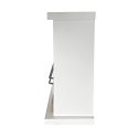 Chimenea de bioetanol independiente Stoccolma en madera blanca L75xP24xH68 cm Rebajas