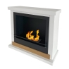 Chimenea de bioetanol independiente Stoccolma en madera blanca L75xP24xH68 cm Venta