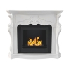 Chimenea de bioetanol de suelo con marco blanco clásico Parigi Oferta