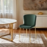 Silla de tela de diseño para salón-comedor con patas doradas Virin Venta