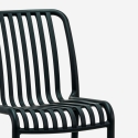 Silla de jardín exterior moderna de polipropileno blanco y negro Sawas Elección