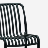Silla de jardín exterior moderna de polipropileno blanco y negro Sawas Elección