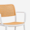 Silla de jardín y cocina de polipropileno con reposabrazos estilo vienés Varmi Características