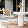 Silla de jardín y cocina de polipropileno con reposabrazos estilo vienés Varmi Oferta