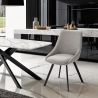 Silla giratoria de tela para salón-comedor de diseño moderno Navya Venta