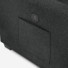 Sofá cama 3 plazas con chaise longue USB-C librería Civis 
