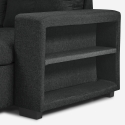 Sofá cama 3 plazas con chaise longue USB-C librería Civis 