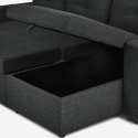 Sofá cama 3 plazas con chaise longue USB-C librería Civis 