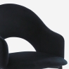 Silla con reposabrazos moderna de terciopelo para salón-comedor y cocina Rozan 