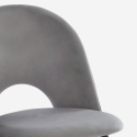 Silla moderna de terciopelo y acolchada para salón-comedor y cocina Zarda Coste