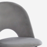 Silla moderna de terciopelo y acolchada para salón-comedor y cocina Zarda Coste