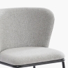 Silla de salón-comedor de diseño moderno de tela con patas negras Lasta Coste